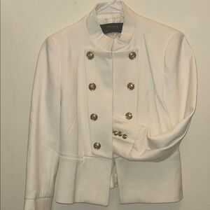 Zara Cream Blazer with Gold Buttons